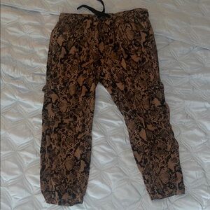 Sanctuary Brown Snake Print Joggers
